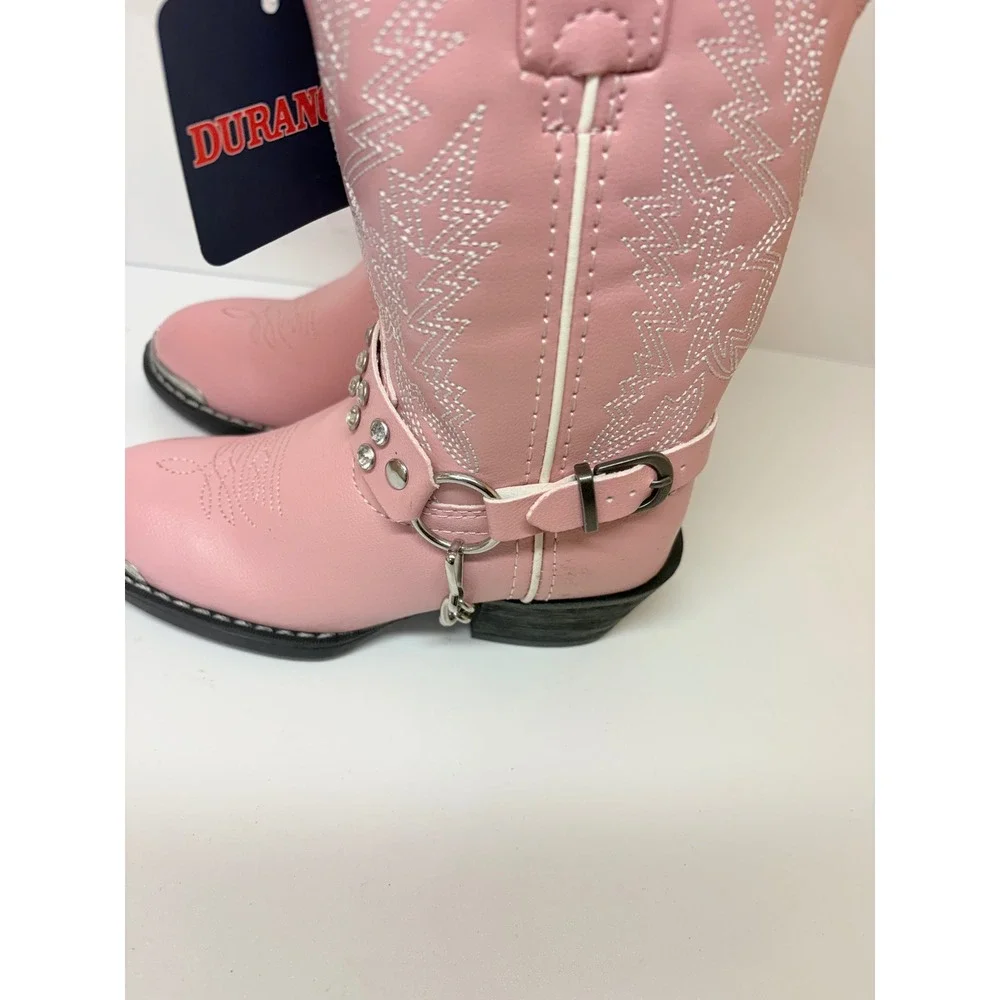 Durango Kids Girls Toddler 10 Pink Rhinestone Western Cowboy Boots New